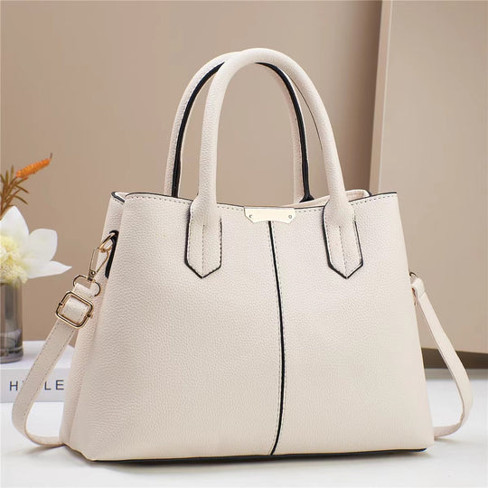 Damen hochwertige Handtasche mit strukturiertem Obermaterial und abnehmbarem Schulterriemen Nord Taschen