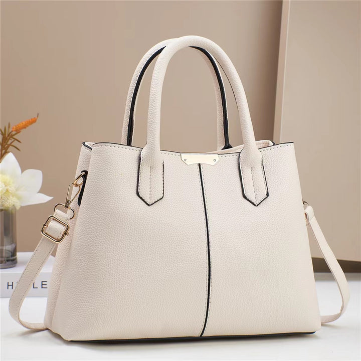 Damen hochwertige Handtasche mit strukturiertem Obermaterial und abnehmbarem Schulterriemen Nord Taschen