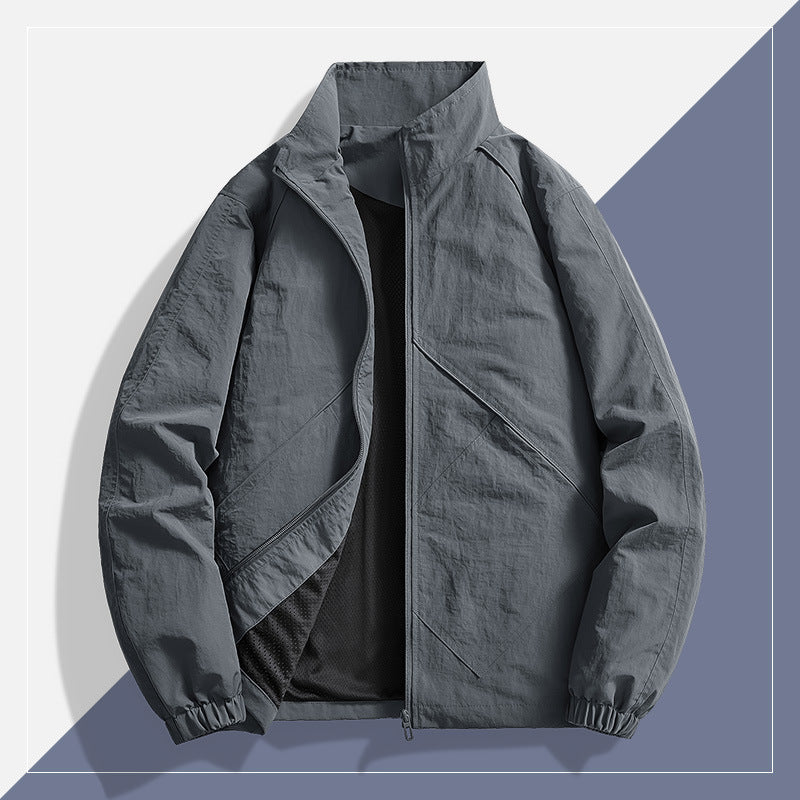 Herren Leichte technische Windjacke mit Mesh-Innenfutter, Stehkragen und elastischen Bündchen Nord Taschen