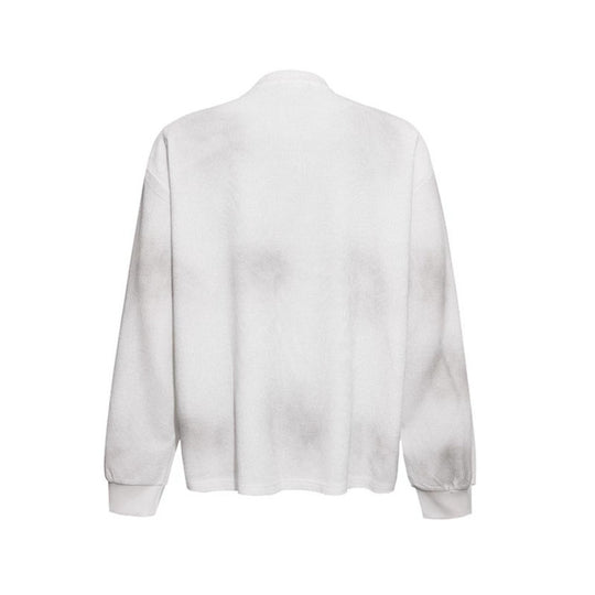 Damen Oversize-Sweatshirt mit Waffelstruktur, Rundhalsausschnitt und Ruinen-Skizzenprint Nord Taschen