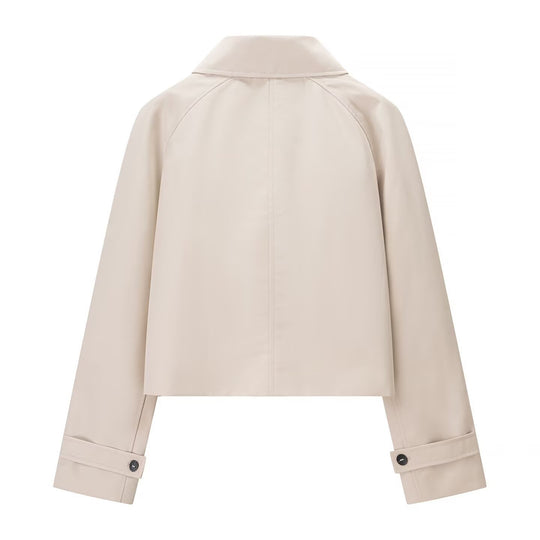 Damen Kurzjacke im Trenchstil mit kastiger Boxy‑Silhouette und Raglanärmeln Nord Taschen