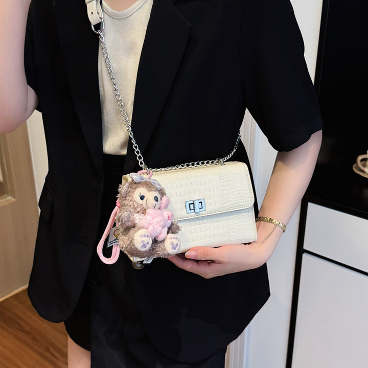 Damen elegante Umhängetasche mit modischem Krokodil-Look und praktischen Fächern Nord Taschen