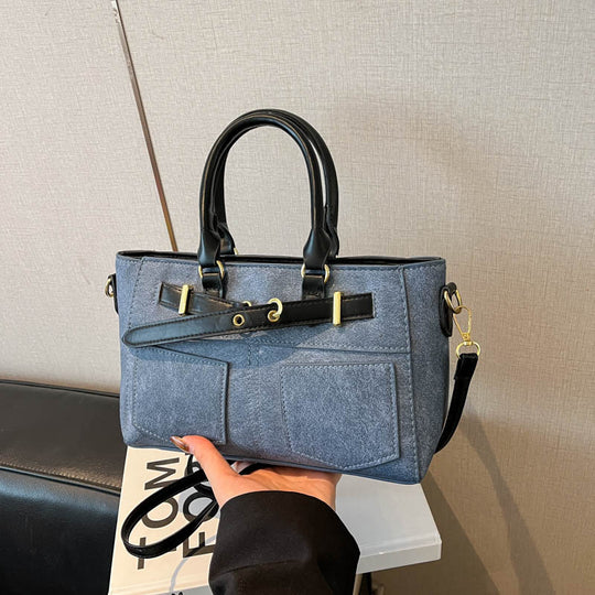 Damen elegante Wildleder-Handtasche mit abnehmbaren Schulterriemen Nord Taschen
