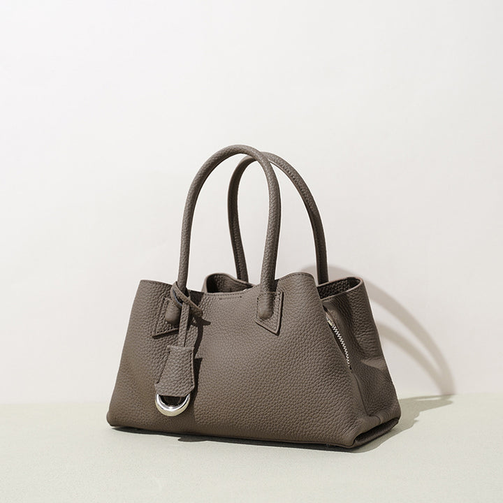 Damen strukturierte Lederhandtasche mit abnehmbarem Anhänger Nord Taschen