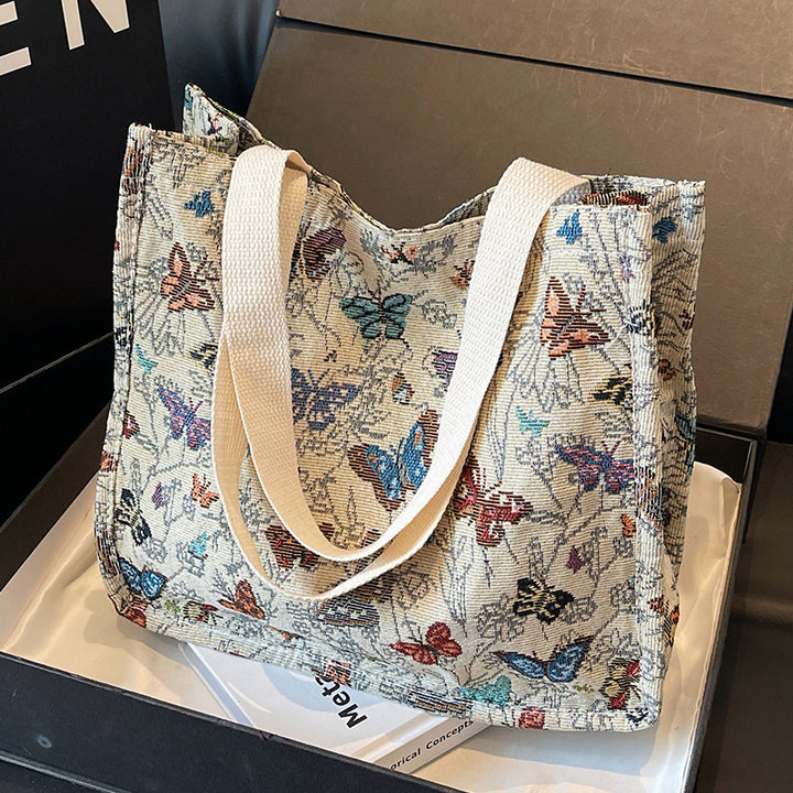 Damen Tragetasche mit floralem Motiv und robusten Griffen Nord Taschen