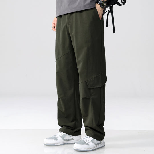 Herren Cargo-Hose im Utility-Look mit Relaxed-Fit, Mehrfach-Beintaschen und elastischem Bund Nord Taschen