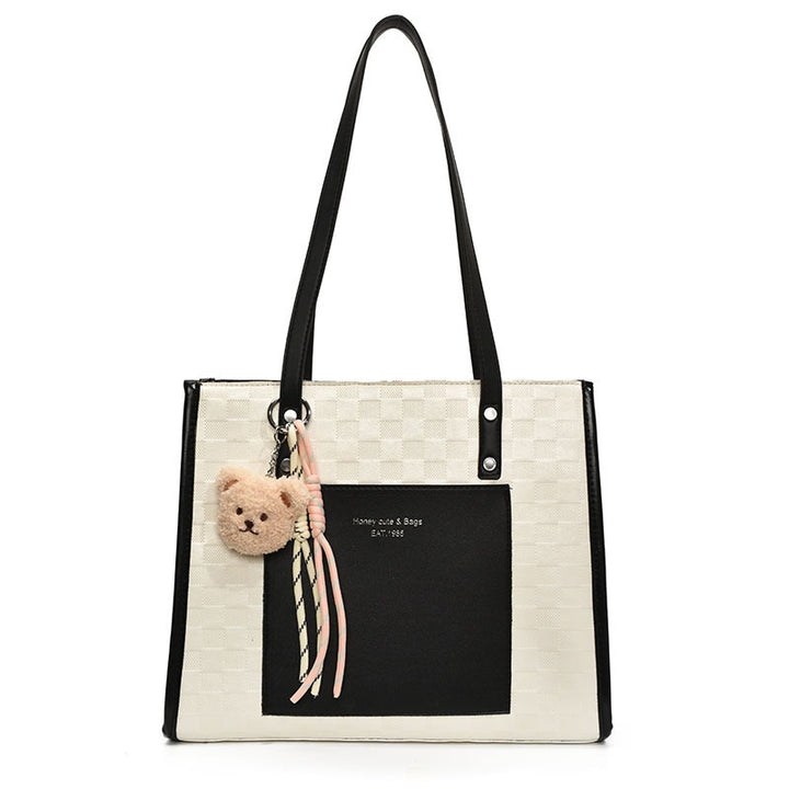 Damenmode Schultertasche mit stilvollem Karomuster Nord Taschen