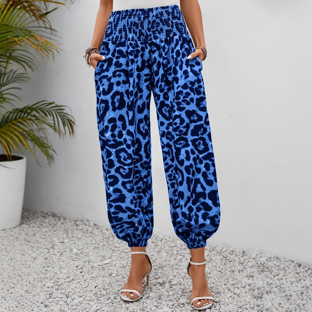 Damen weite Leopardenmuster-Hosen
