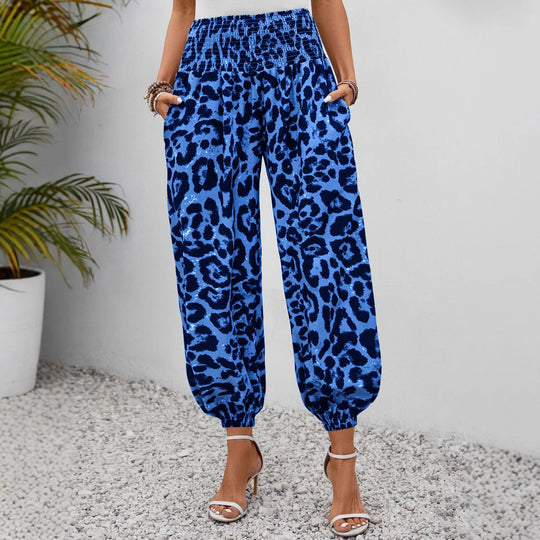 Damen weite Leopardenmuster-Hosen