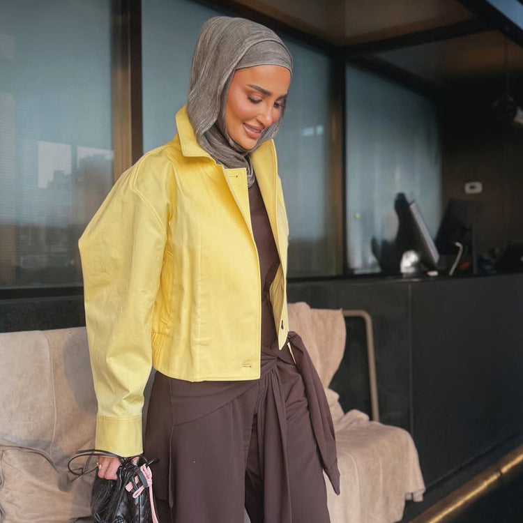 Damen Leichter Regen-Trench mit Doppelreiher, kastiger Oversize-Silhouette und Hemdkragen Nord Taschen