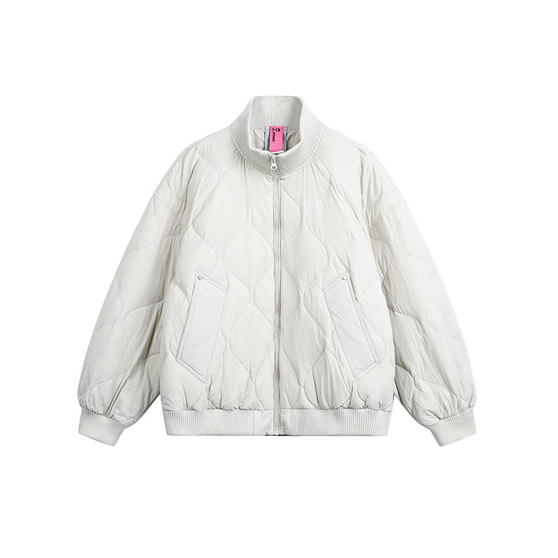 Damen Gesteppte Kurzblousonjacke mit Stehkragen und elastischem Saum Nord Taschen