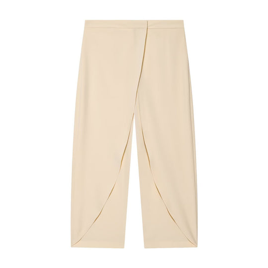 Damen Cropped Palazzo‑Hose mit Tulpenüberlappung und hohem Bund Nord Taschen