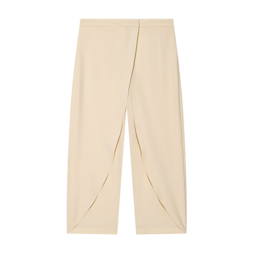 Damen Cropped Palazzo‑Hose mit Tulpenüberlappung und hohem Bund Nord Taschen