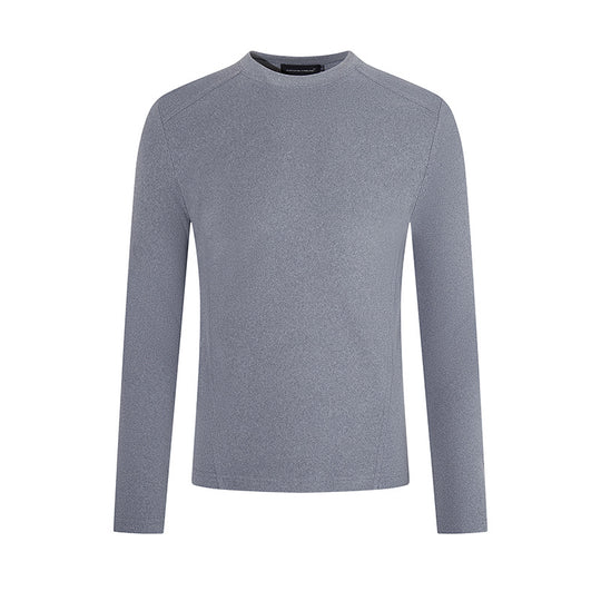 Herren Atmungsaktives Slim-Fit Feinstrick-Langarmshirt mit Rundhals Nord Taschen