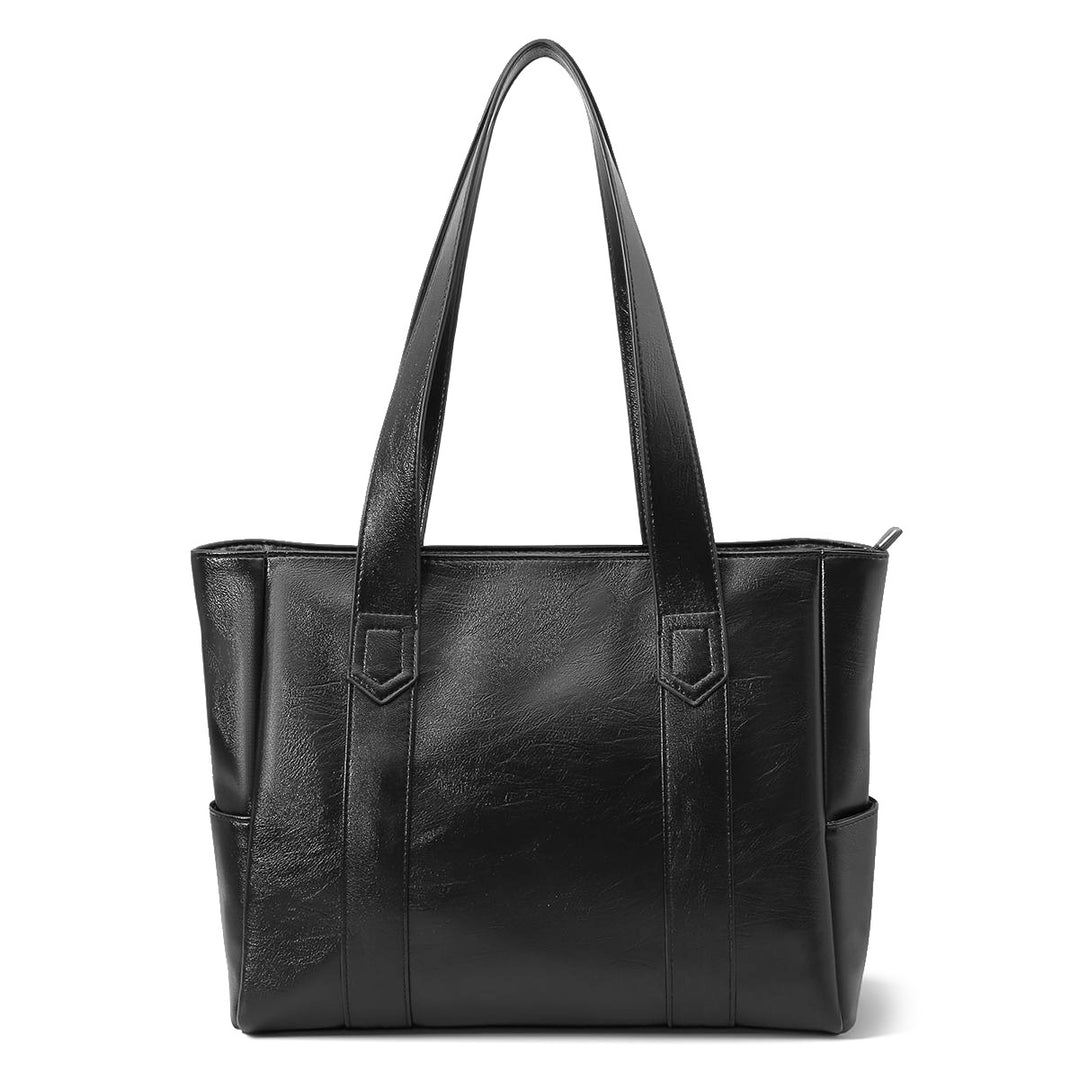 Damen Tote-Tasche mit eleganter glatter Kunstlederoberfläche und praktischen Außentaschen Nord Taschen