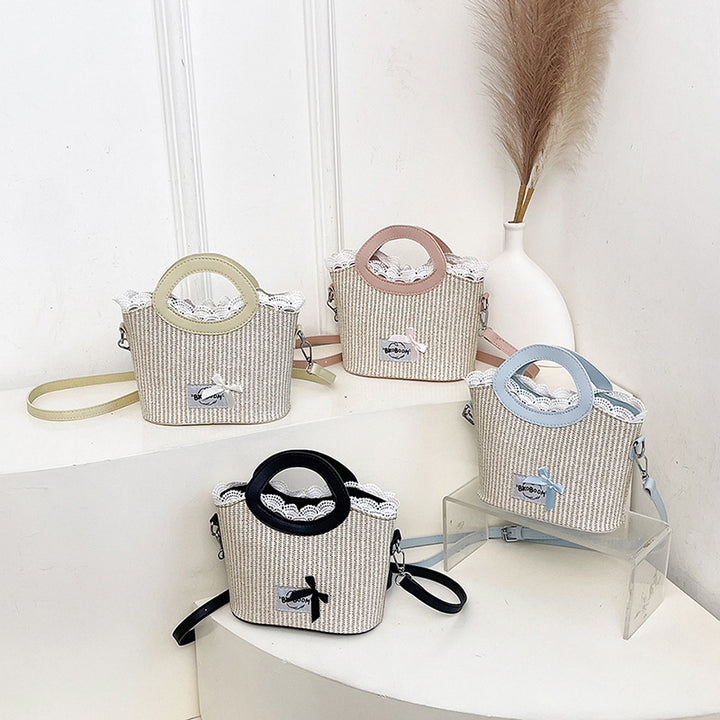 Damen modische Handtasche mit eleganter Häkelkante Nord Taschen