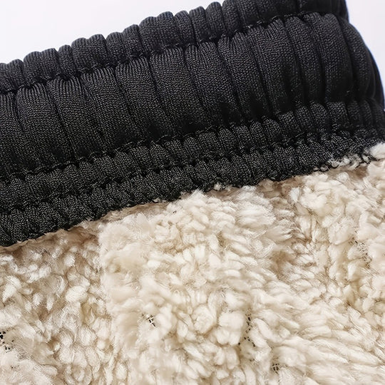 Herren Thermo-gefütterte Jogginghose mit Sherpa-Innenfutter und elastischem Bund Nord Taschen