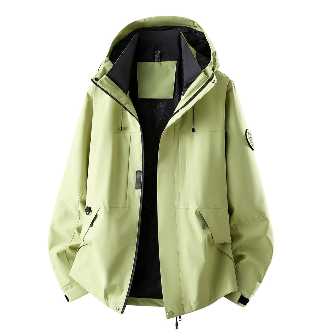 Herren Wasserabweisende Oversize-Outdoorjacke mit Kapuze, atmungsaktivem Softshell & Utility‑Taschen Nord Taschen