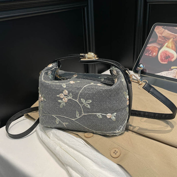 Damen Umhängetasche mit elegantem Blumenmuster und hochwertiger Verarbeitung Nord Taschen