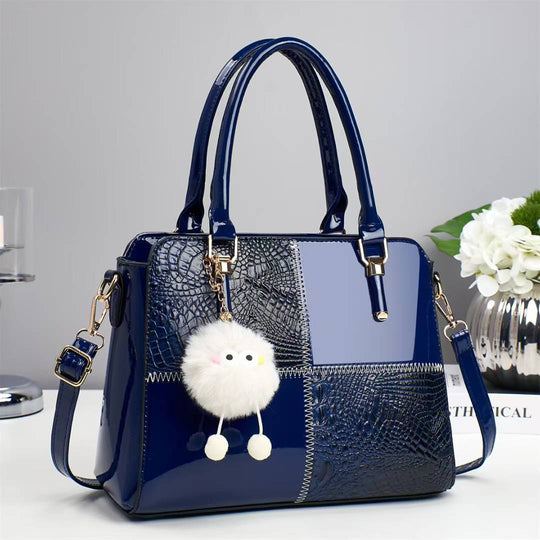 Damen elegante Handtasche mit luxuriöser Krokodilprägung und abnehmbarem Schlüsselanhänger Nord Taschen