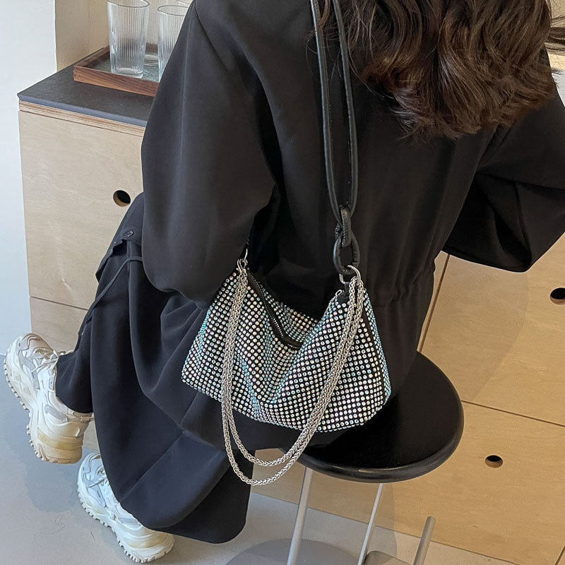 Damen Glamouröse Handtasche mit funkelnden Strassverzierungen Nord Taschen