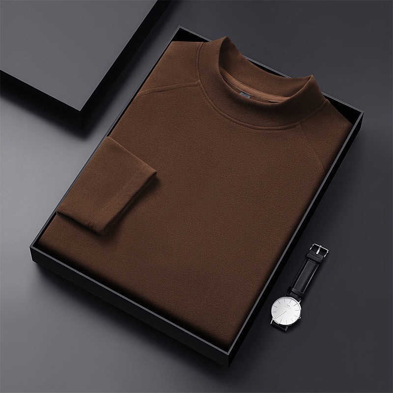 Herren Premium-Mockneck-Pullover aus feinem Woll-Mix mit Raglanärmeln Nord Taschen