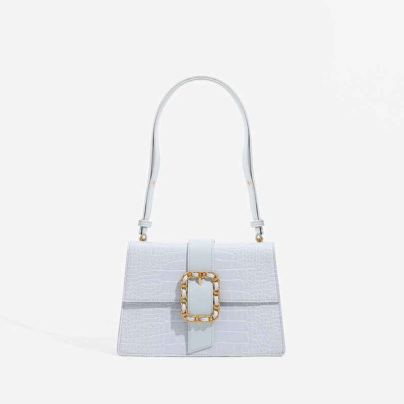 Damen Handtasche mit elegante Kroko-Optik und luxuriösem Kettenverschluss Nord Taschen