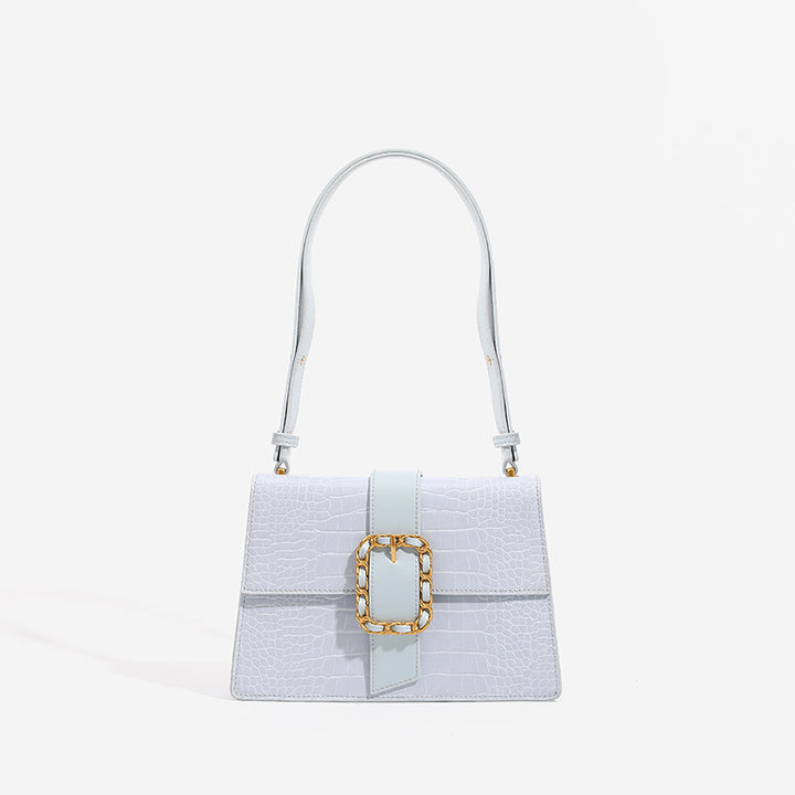 Damen Handtasche mit elegante Kroko-Optik und luxuriösem Kettenverschluss Nord Taschen