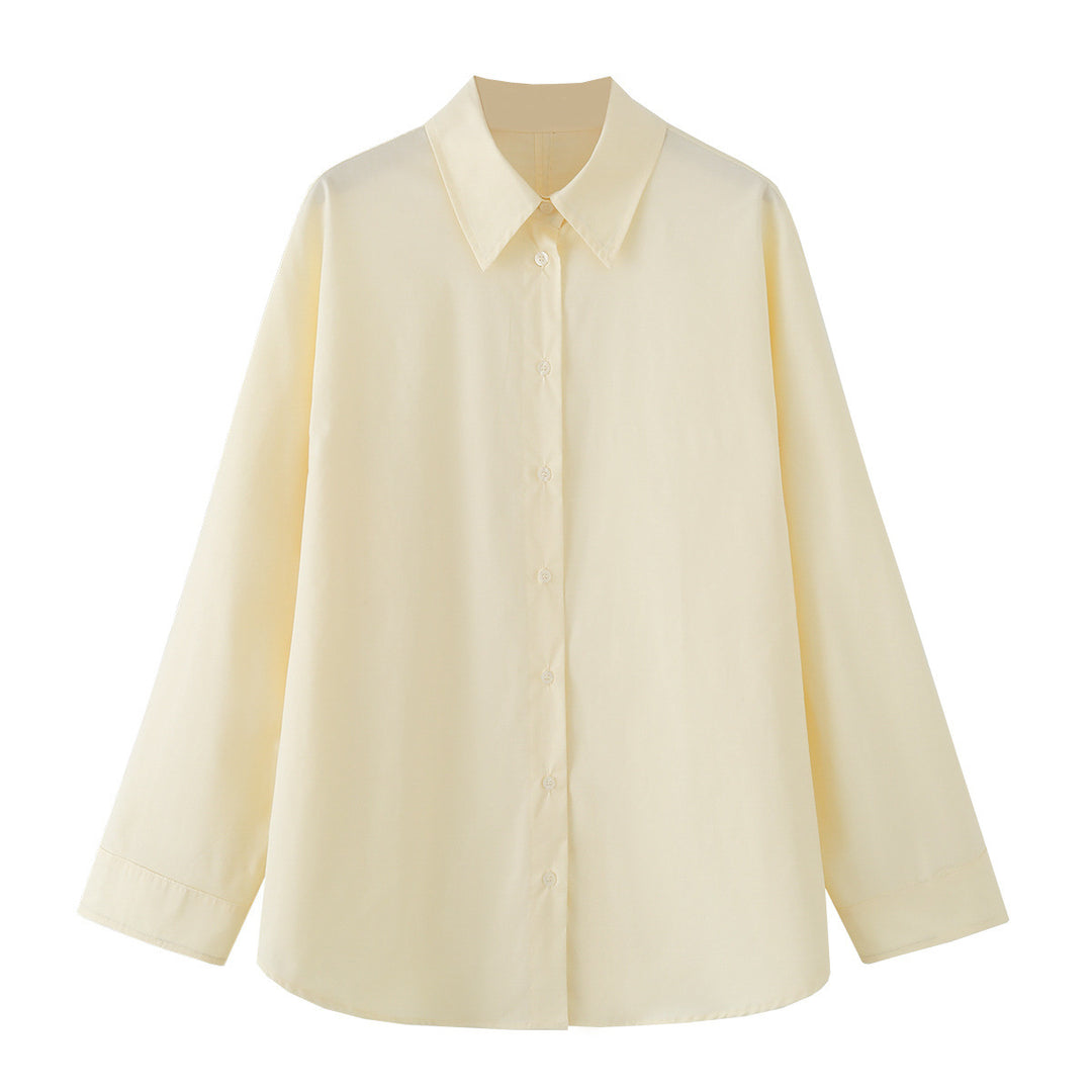 Damen Oversize-Hemdbluse mit Kentkragen und verdeckter Knopfleiste Nord Taschen