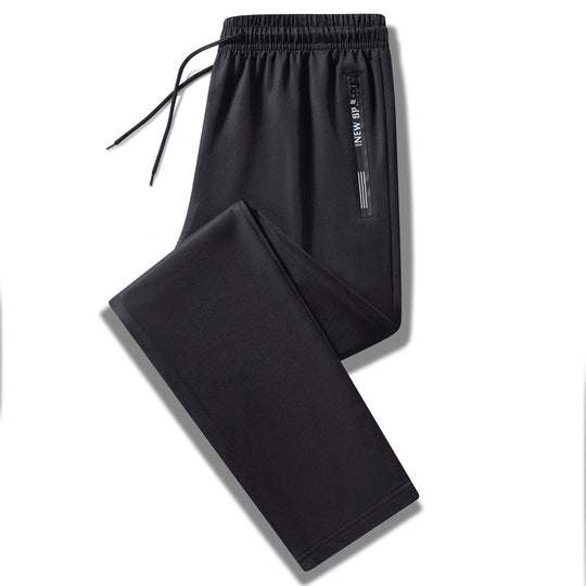 Herren Sportliche Trainingshose mit elastischem Tunnelzugbund, Reißverschlusstasche und glattem Performance‑Material Nord Taschen