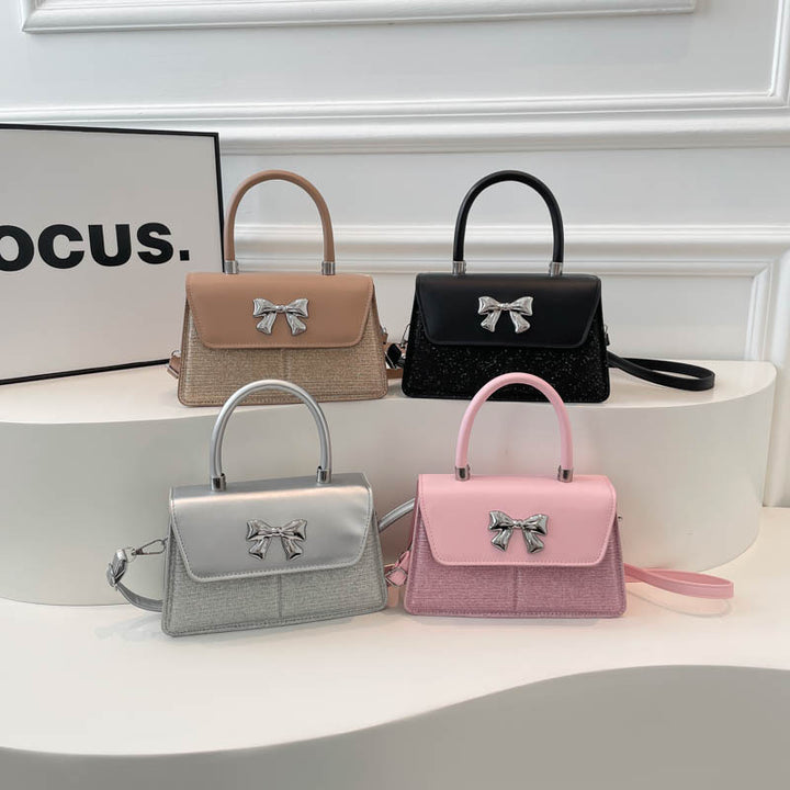 Damen elegante Handtasche mit funkelndem Schleifendetail Nord Taschen