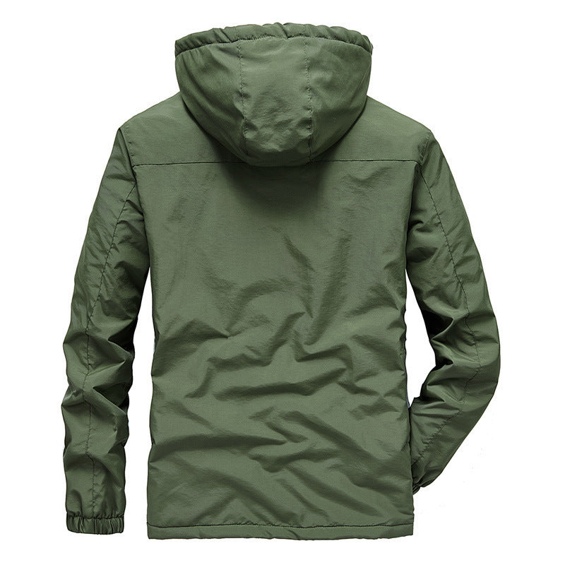 Herren Thermo-Hybrid Kapuzenblouson mit durchgehendem Teddyfleece-Innenfutter und wasserabweisender Außenhülle Nord Taschen
