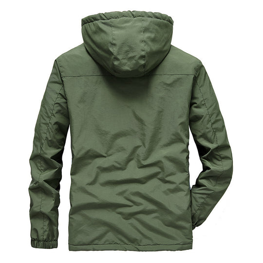 Herren Thermo-Hybrid Kapuzenblouson mit durchgehendem Teddyfleece-Innenfutter und wasserabweisender Außenhülle Nord Taschen