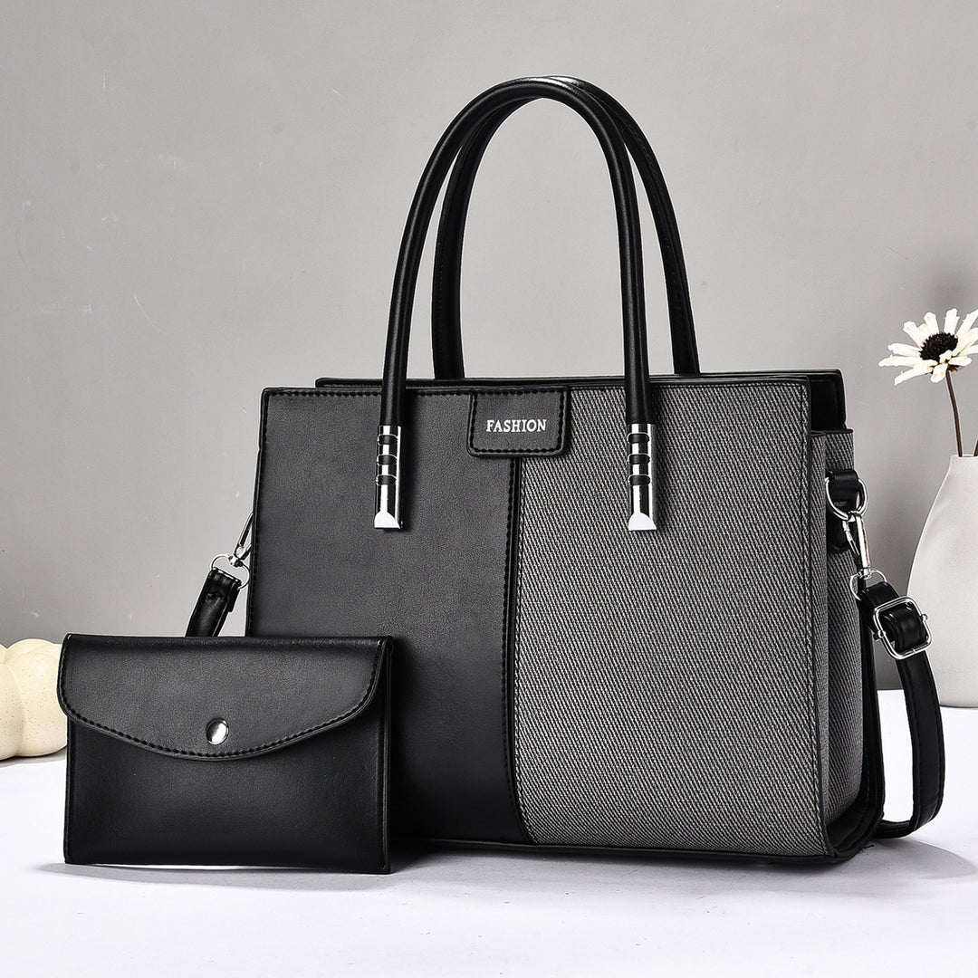 Damen elegante Handtasche mit strukturiertem Obermaterial und abnehmbarem Geldbeutel Nord Taschen