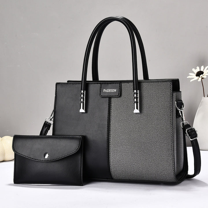 Damen elegante Handtasche mit strukturiertem Obermaterial und abnehmbarem Geldbeutel Nord Taschen