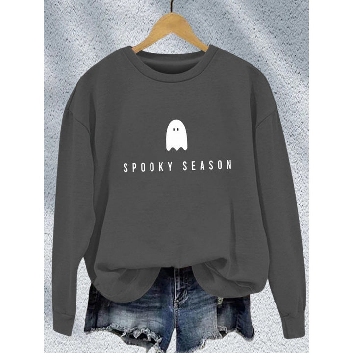 Unisex lässiges Halloween Sweatshirt mit Gespenst-Print und Oversize-Schnitt Nord Taschen