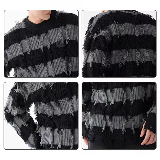Herren Modischer Grobstrickpullover mit einzigartigem Design Nord Taschen