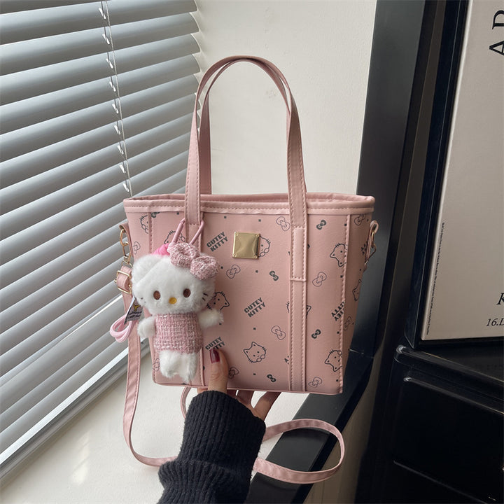 Damen Einkaufstasche mit niedlichem Design und abnehmbarem Anhänger Nord Taschen