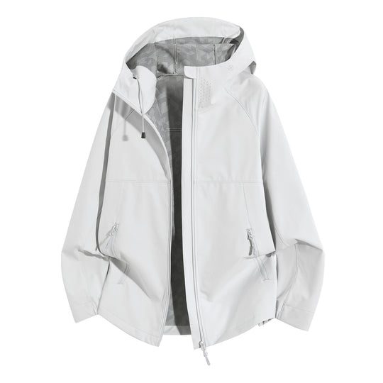 Damen Wetterfeste Kapuzenjacke mit belüftetem Kragen Nord Taschen