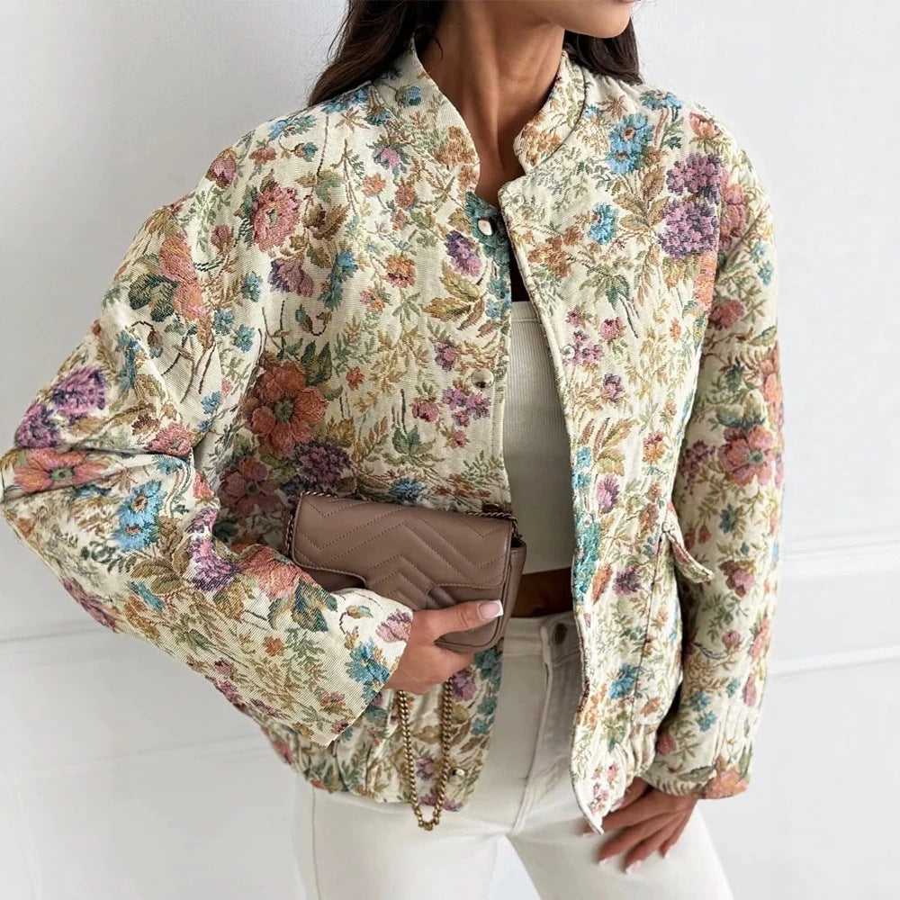 Damen Modische Blütenjacke Nord Taschen