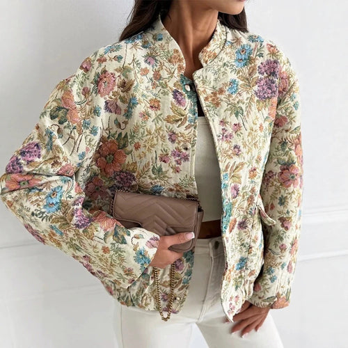 Damen Modische Blütenjacke Nord Taschen