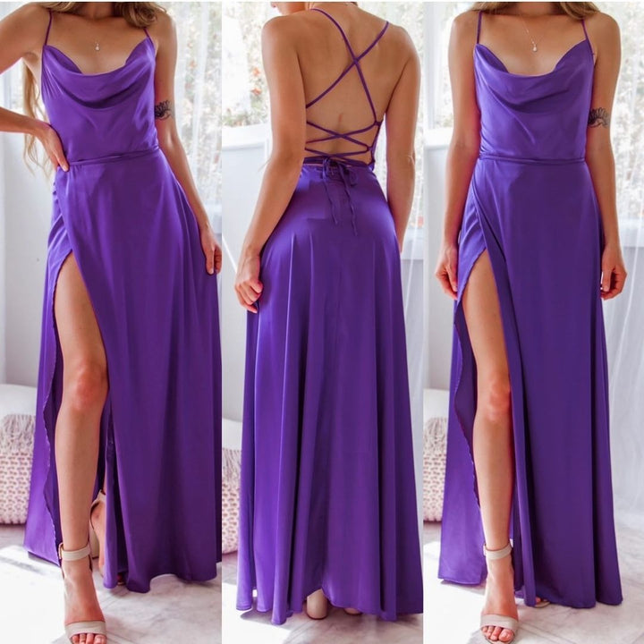 Elegantes Seiden Maxikleid Damen