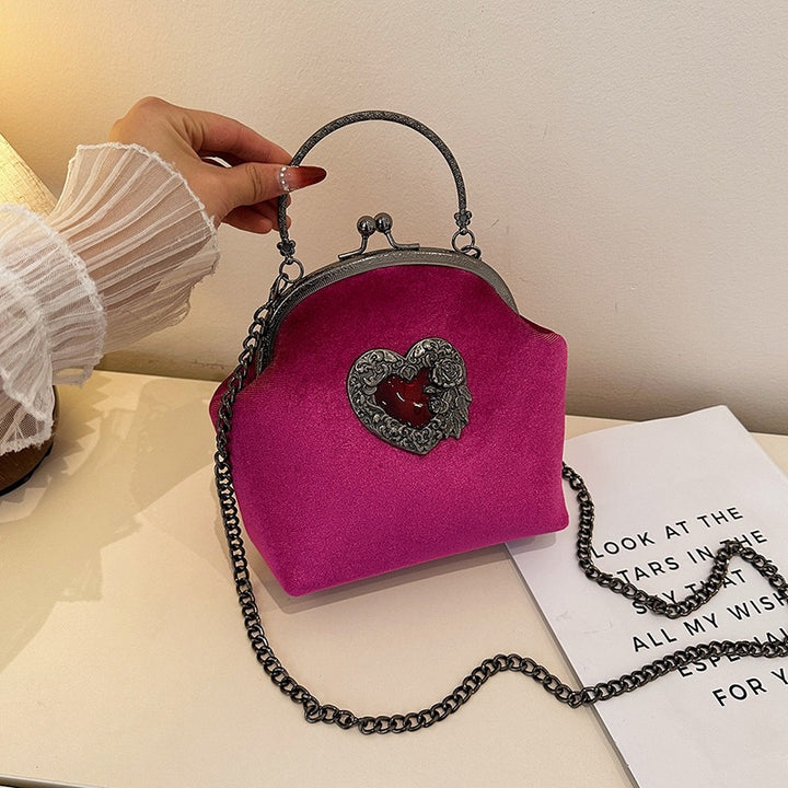 Damen elegante Umhängetasche mit Herz-Ausschnitt Nord Taschen