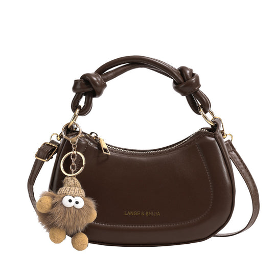 Damen elegante Hobo-Handtasche mit verspieltem Anhänger Nord Taschen
