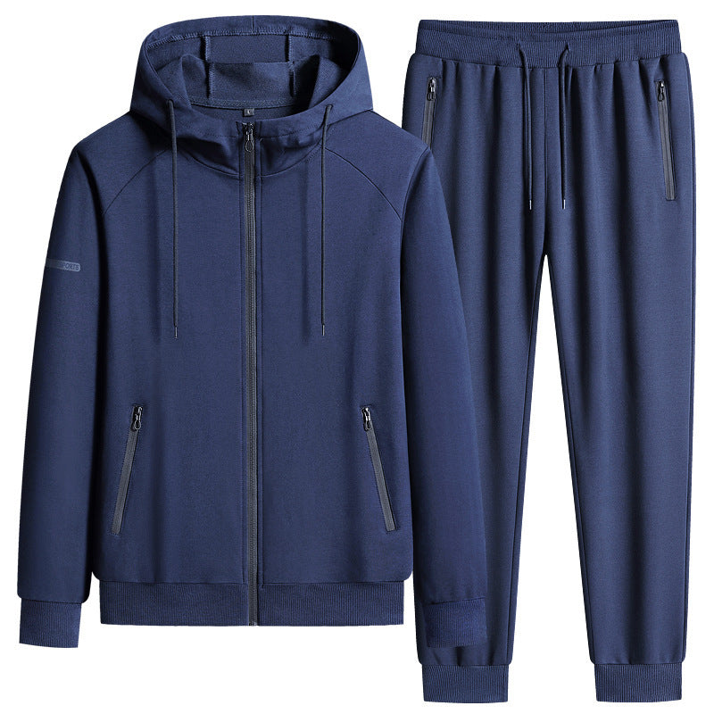 Herren Sportlicher Softshell-Trainingsanzug-Set mit fleecegefütterter Jacke und tapered Jogginghose Nord Taschen