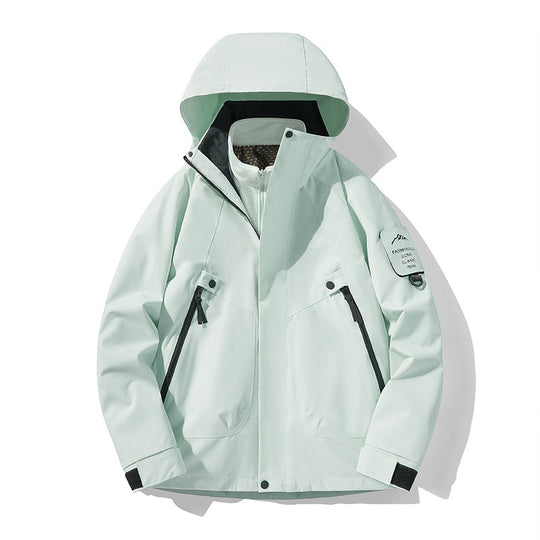Unisex Wasserdichte, atmungsaktive Hardshell-Outdoorjacke mit Kapuze Nord Taschen