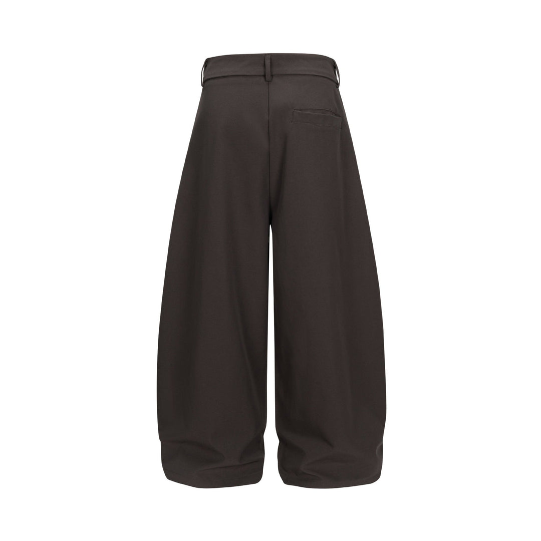 Damen Weite Culotte-Hose mit hoher Leibhöhe, Kellerfalten und verkürztem Saum Nord Taschen