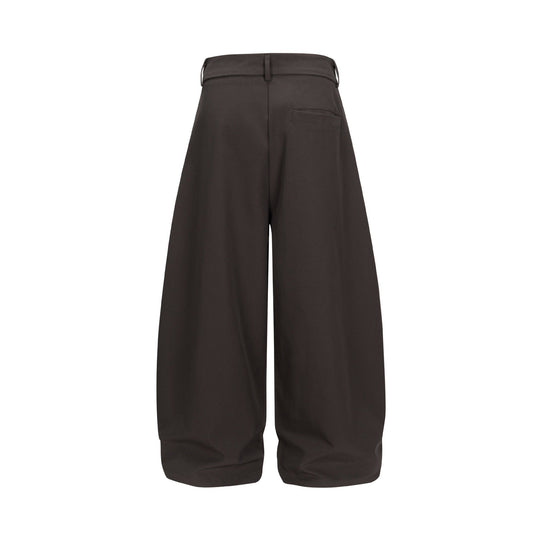 Damen Weite Culotte-Hose mit hoher Leibhöhe, Kellerfalten und verkürztem Saum Nord Taschen