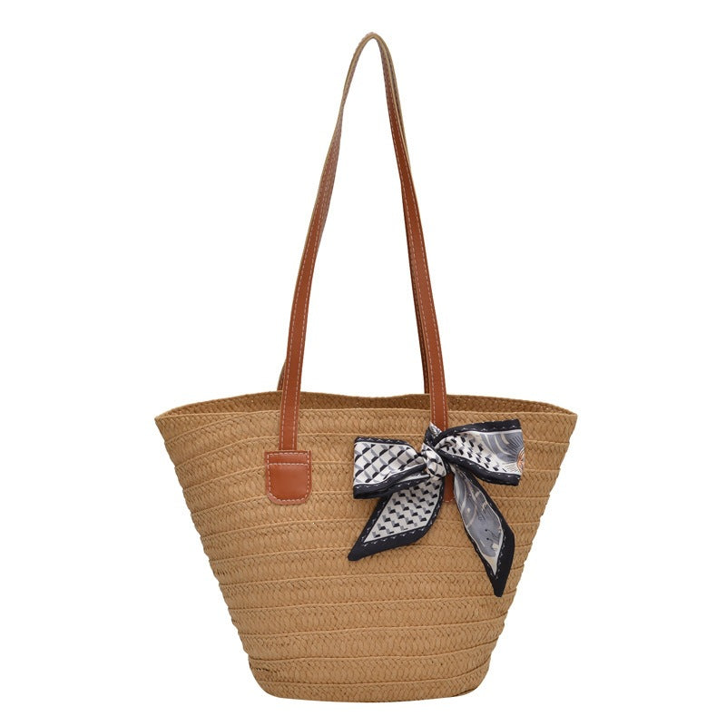 Damen elegante Strandtasche mit modischem Knotenakzent Nord Taschen