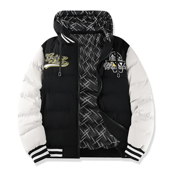 Herren Modische Steppjacke mit hohem Kragen und kontrastierenden Akzenten Nord Taschen